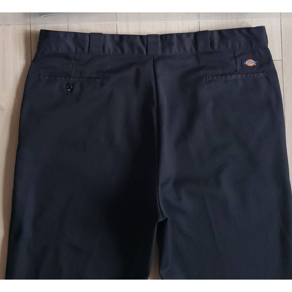 Dickies 874 Work Pants Mens 44x34 Black Original Fit Flat Front Skater Workwear - Picture 5 of 9